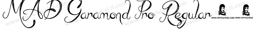 MAD Garamond Pro Regular字体转换